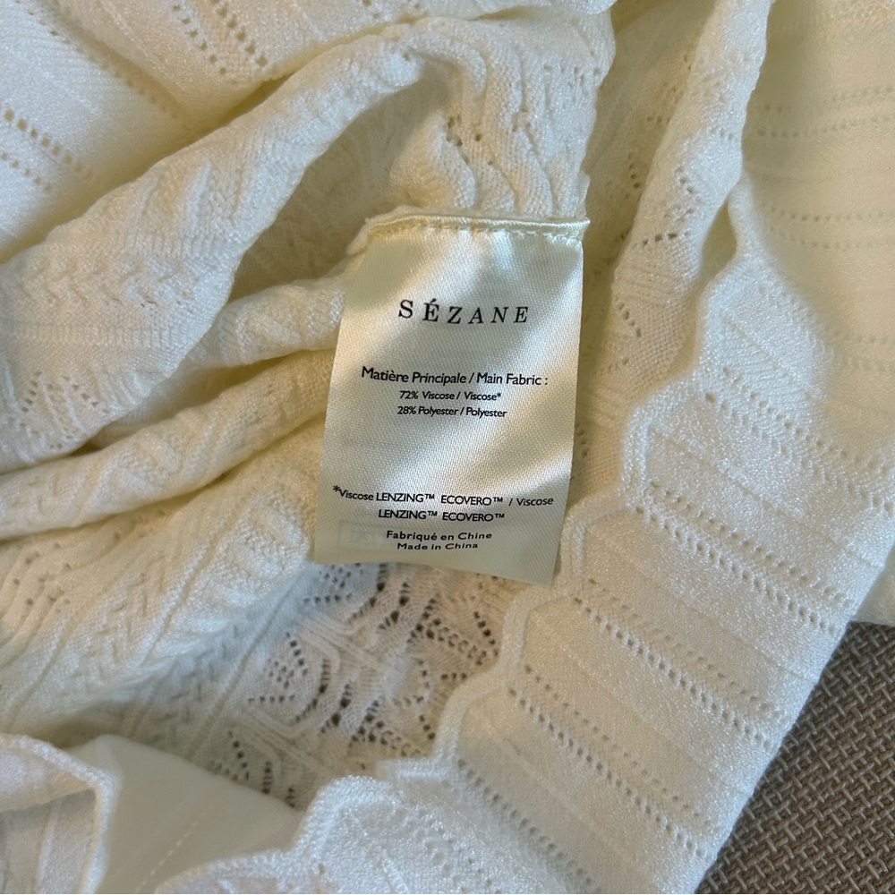 NWT Sezane Ronnie Jumper - Ecru Ivory Cream Top Sweater French Soft Causal - Picture 8 of 10